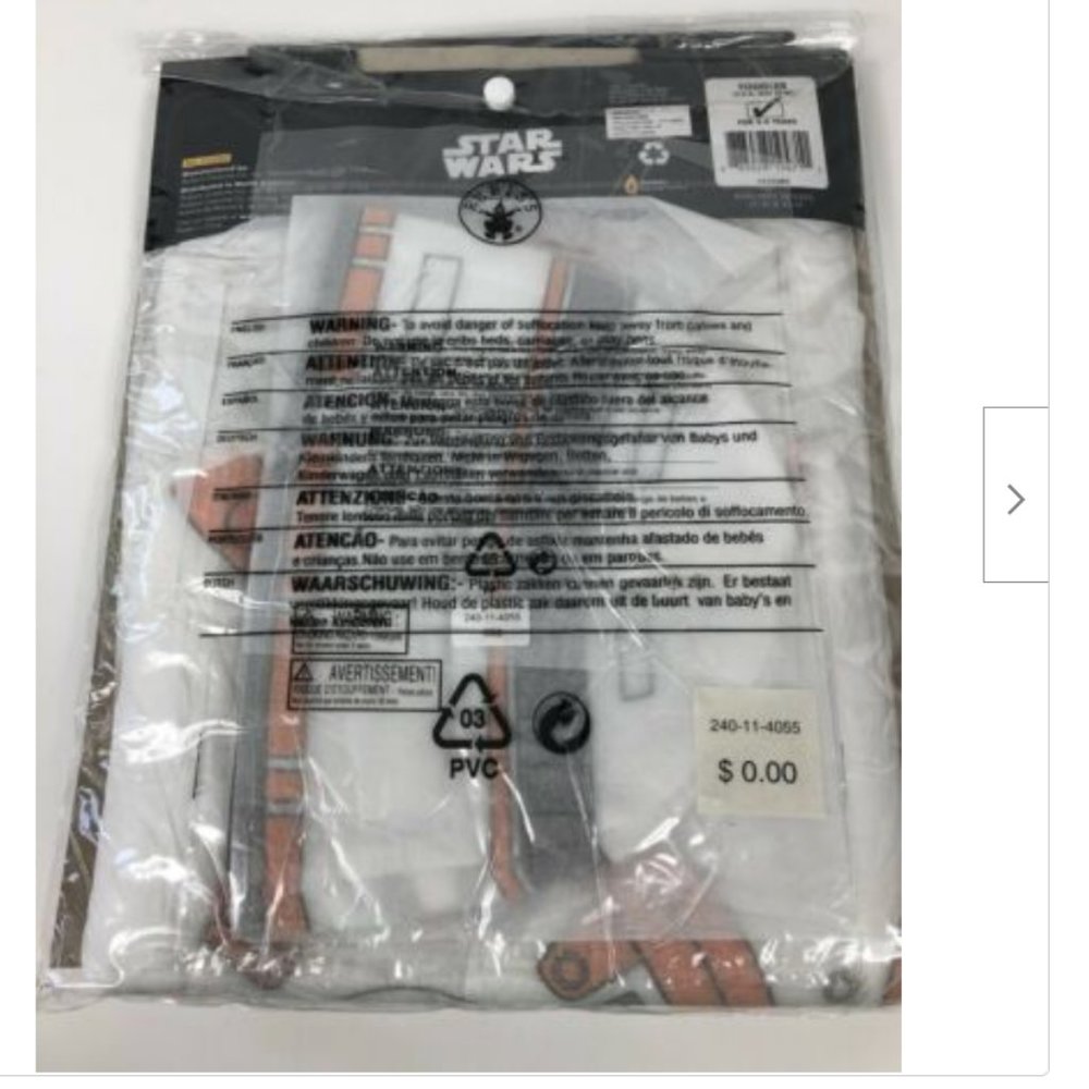 BB-8 Star Wars Costume Toddler 3T 4T Dress Up Pretend Play Boys Girls Disney ah - Picture 7 of 7